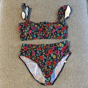 Summersalt Floral Two-Piece Bikini - navy Floral